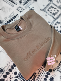 COFFEE & BOOKS EMBROIDERED CREWNECK