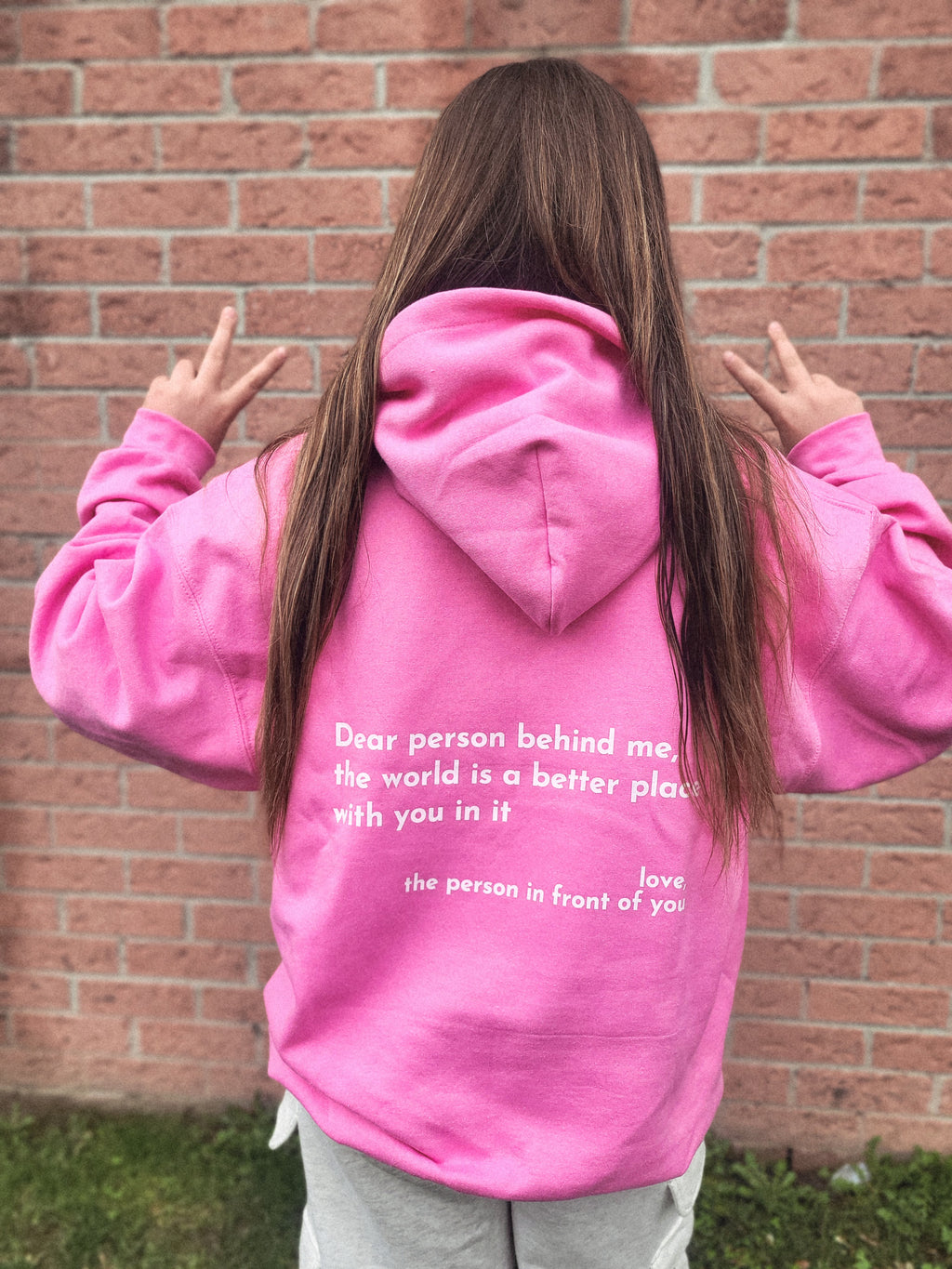 YOU ARE ENOUGH HOODIE - BUBBLEGUM PINK