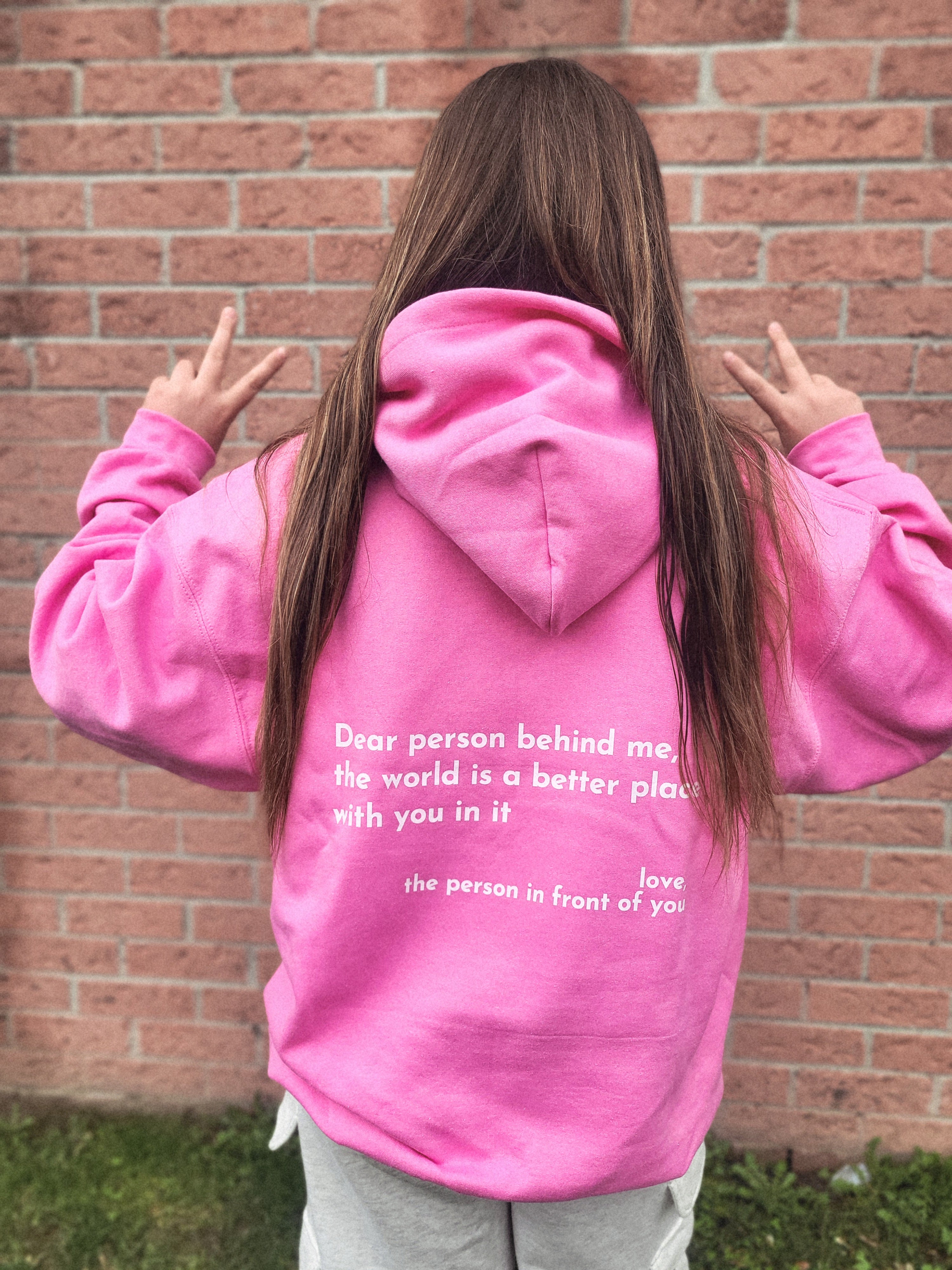 YOU ARE ENOUGH HOODIE - BUBBLEGUM PINK